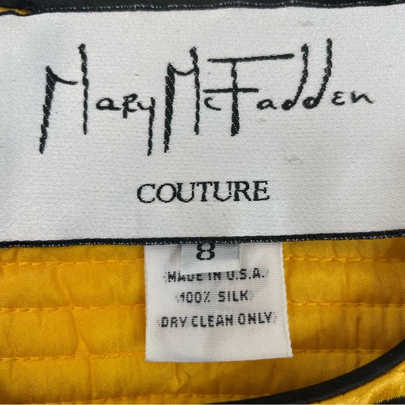 VTG Mary McFadden Baroque Lace 100% Silk Quilted Jacket Size S (tag 8) Rare - Picture 5 of 10